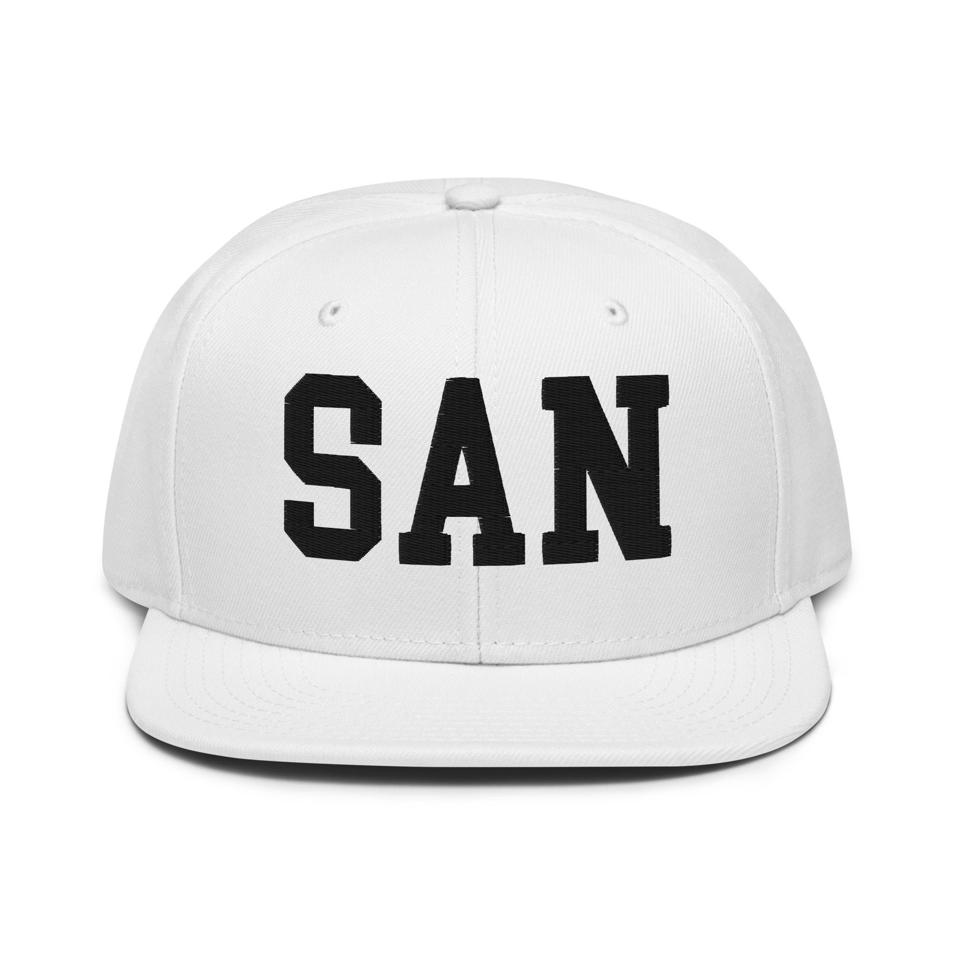 College-Style Wool-Blend Snapback Hat • Black • SAN San Diego • YHM Designs - Image 26