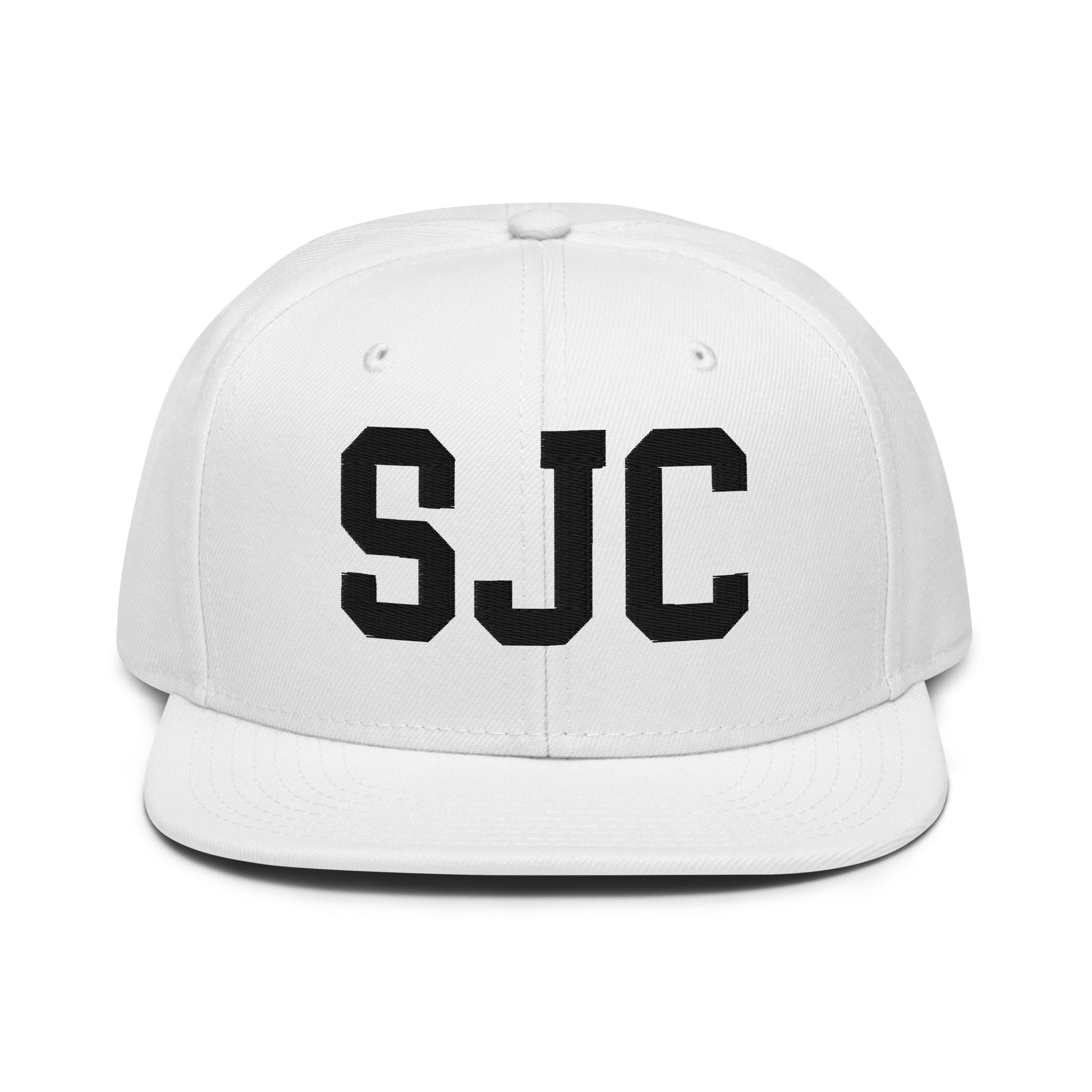 College-Style Wool-Blend Snapback Hat • Black • SJC San Jose • YHM Designs - Image 26