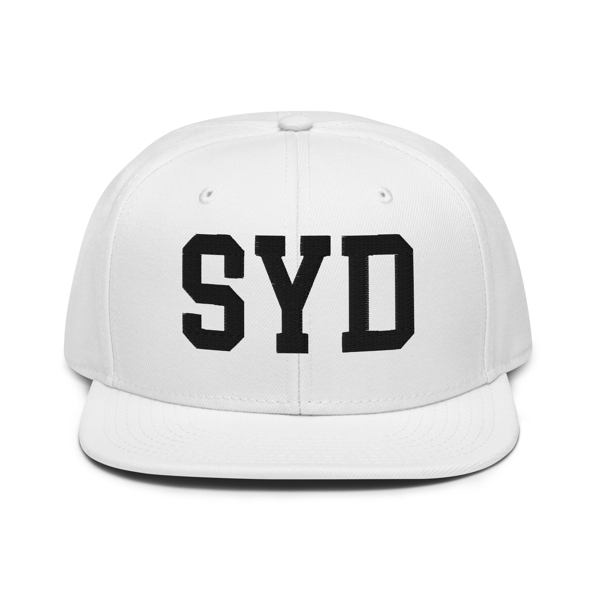 College-Style Wool-Blend Snapback Hat • Black • SYD Sydney • YHM Designs - Image 26