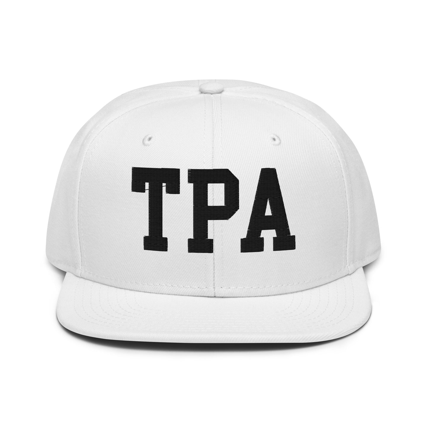 College-Style Wool-Blend Snapback Hat • Black • TPA Tampa • YHM Designs - Image 26