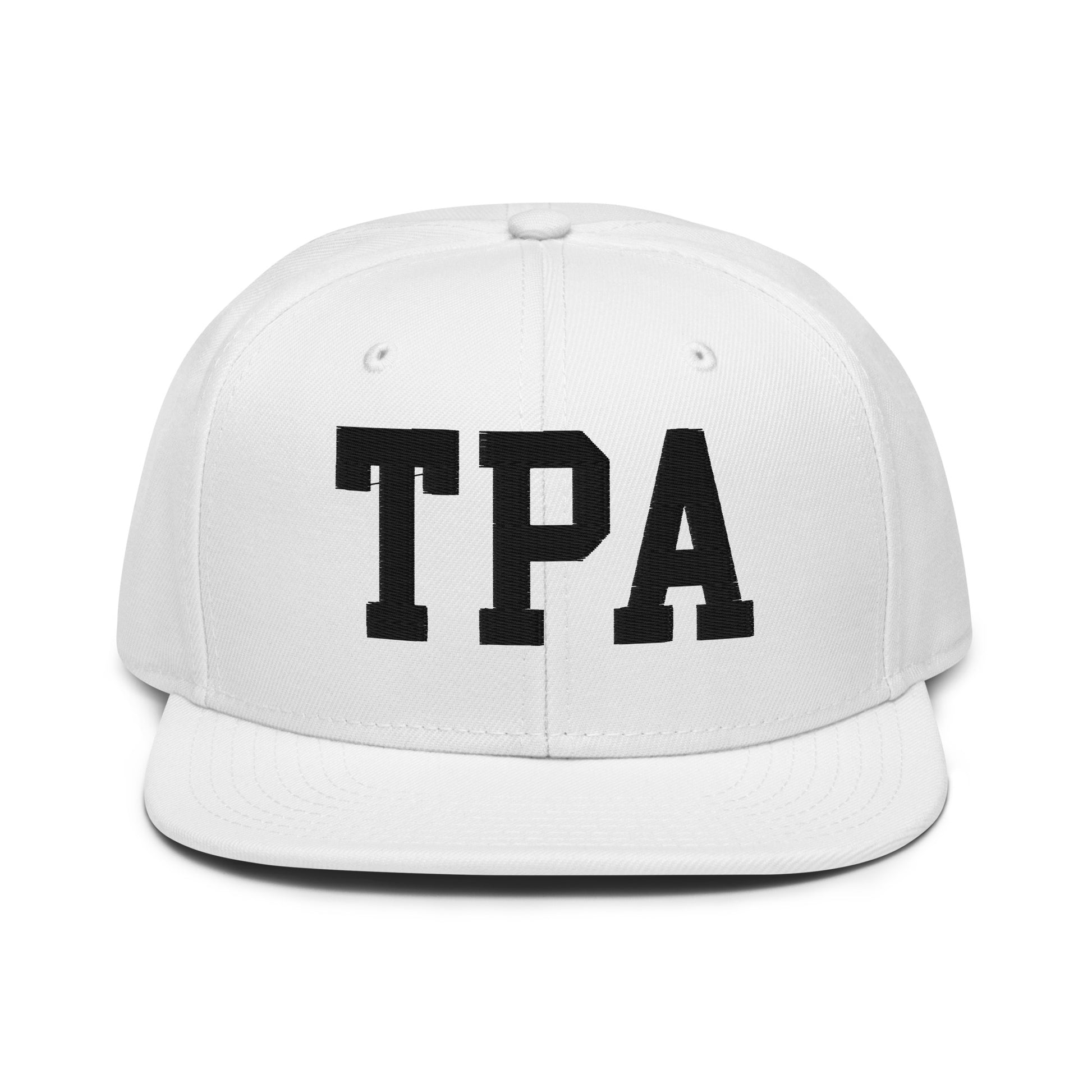 College-Style Wool-Blend Snapback Hat • Black • TPA Tampa • YHM Designs - Image 26