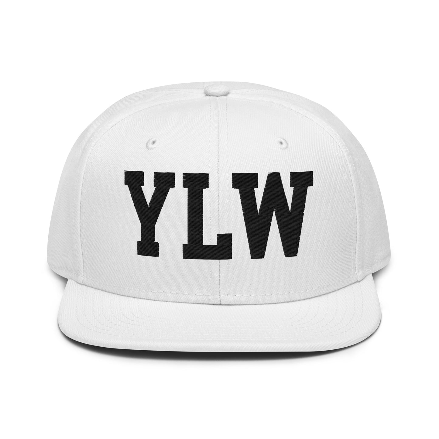 College-Style Wool-Blend Snapback Hat • Black • YLW Kelowna • YHM Designs - Image 26