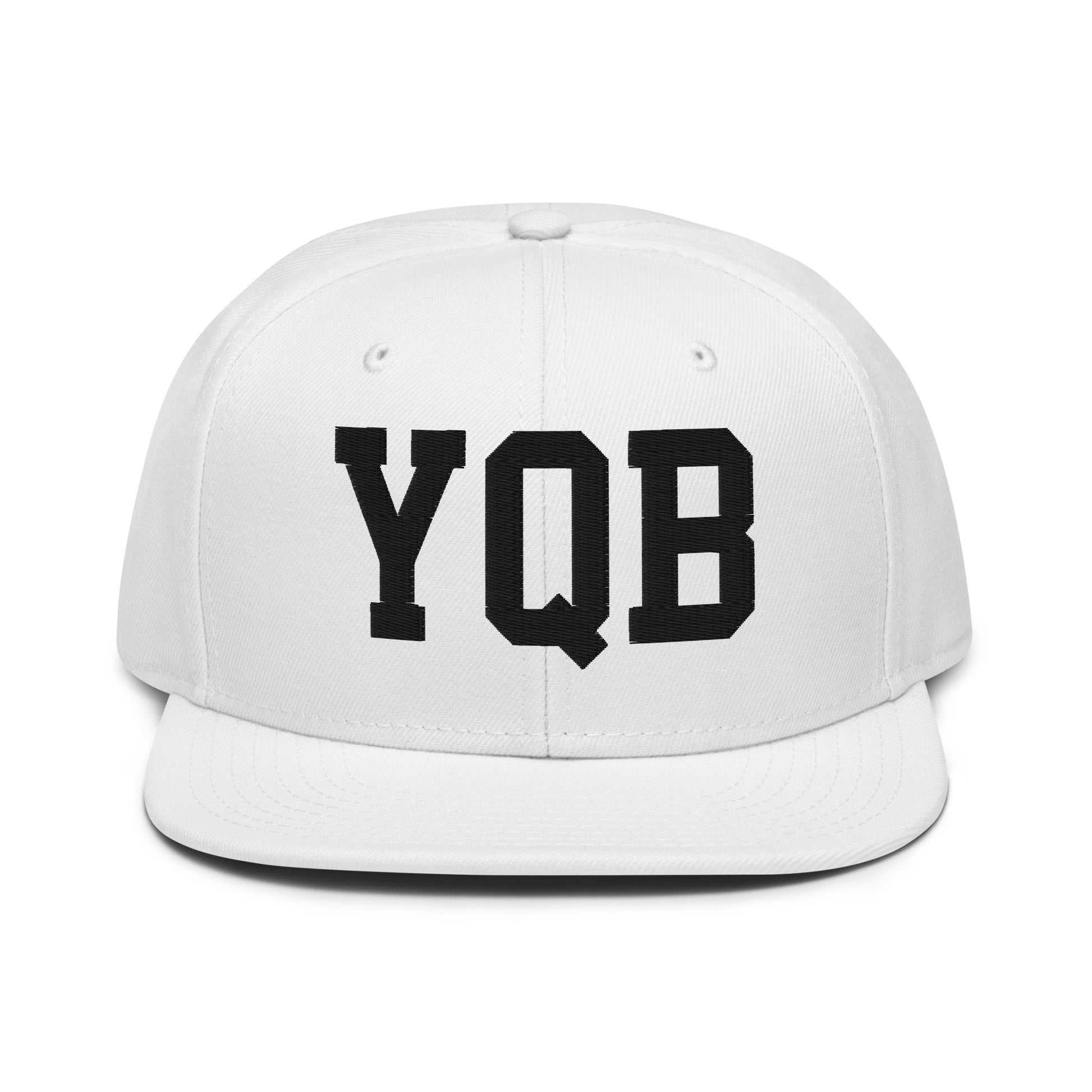 College-Style Wool-Blend Snapback Hat • Black • YQB Quebec City • YHM Designs - Image 26