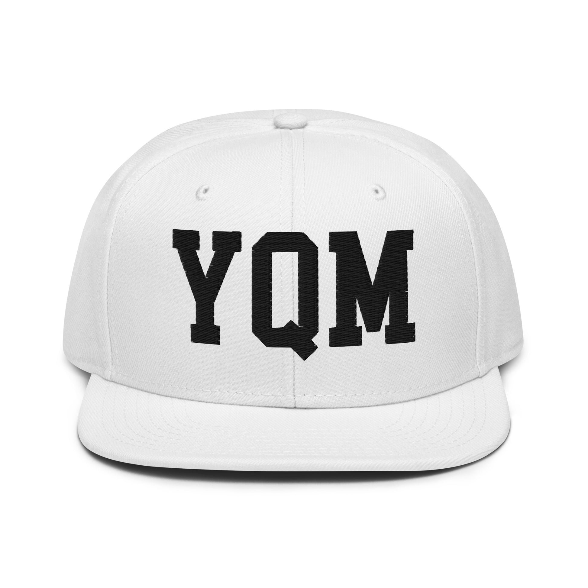 College-Style Wool-Blend Snapback Hat • Black • YQM Moncton • YHM Designs - Image 26