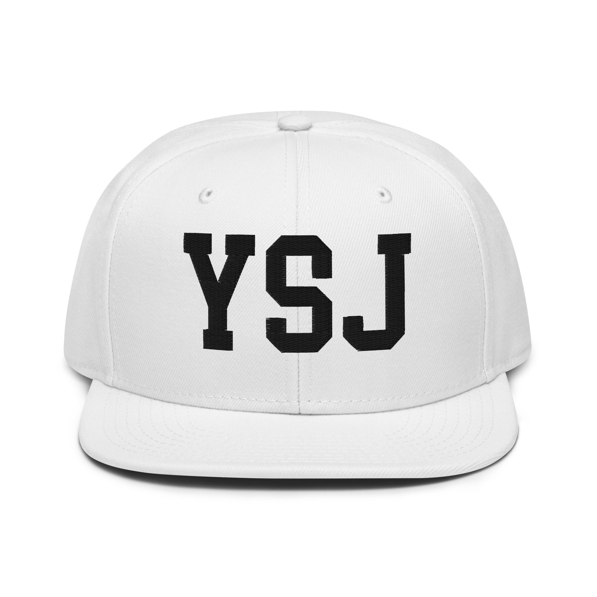 College-Style Wool-Blend Snapback Hat • Black • YSJ Saint John • YHM Designs - Image 26