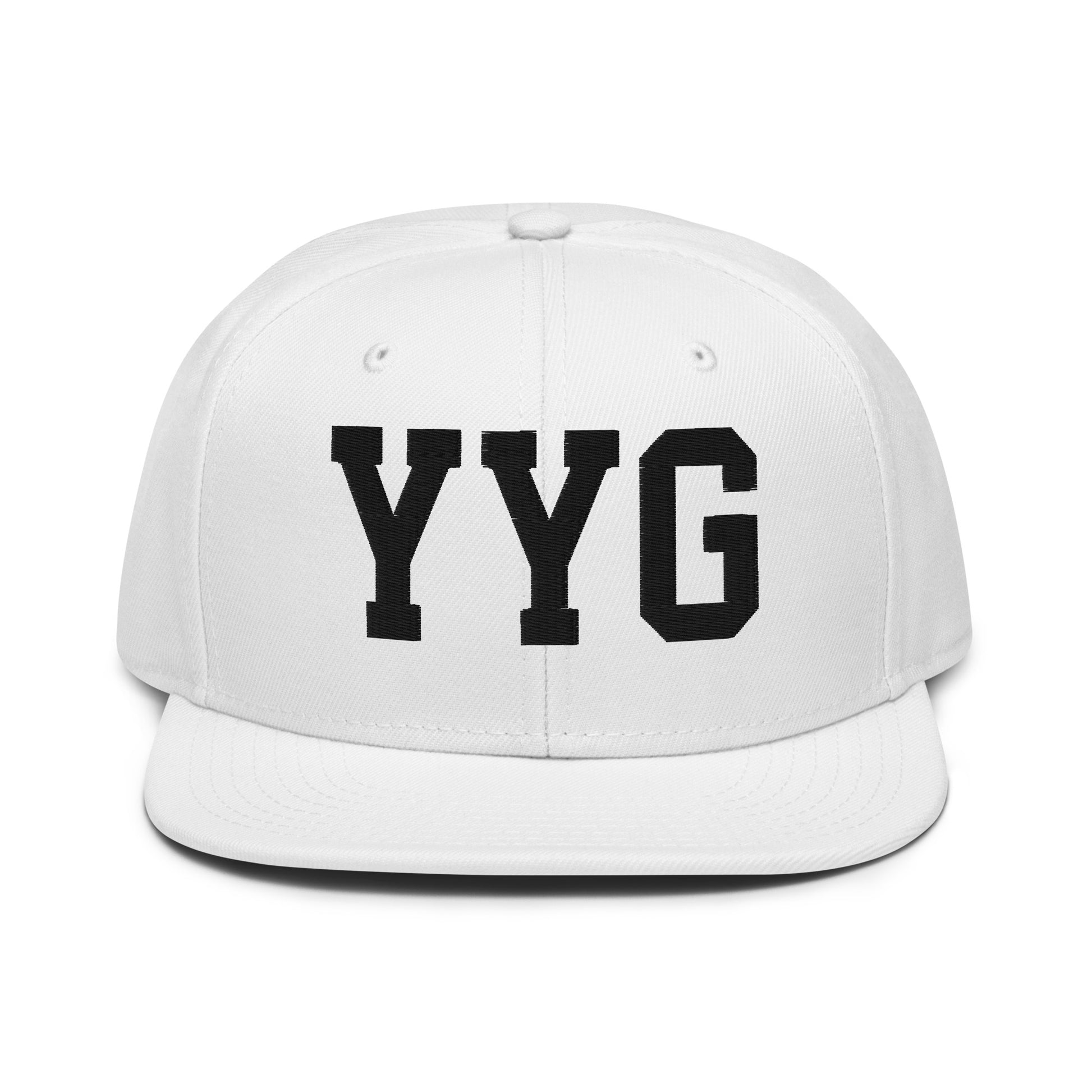 College-Style Wool-Blend Snapback Hat • Black • YYG Charlottetown • YHM Designs - Image 26