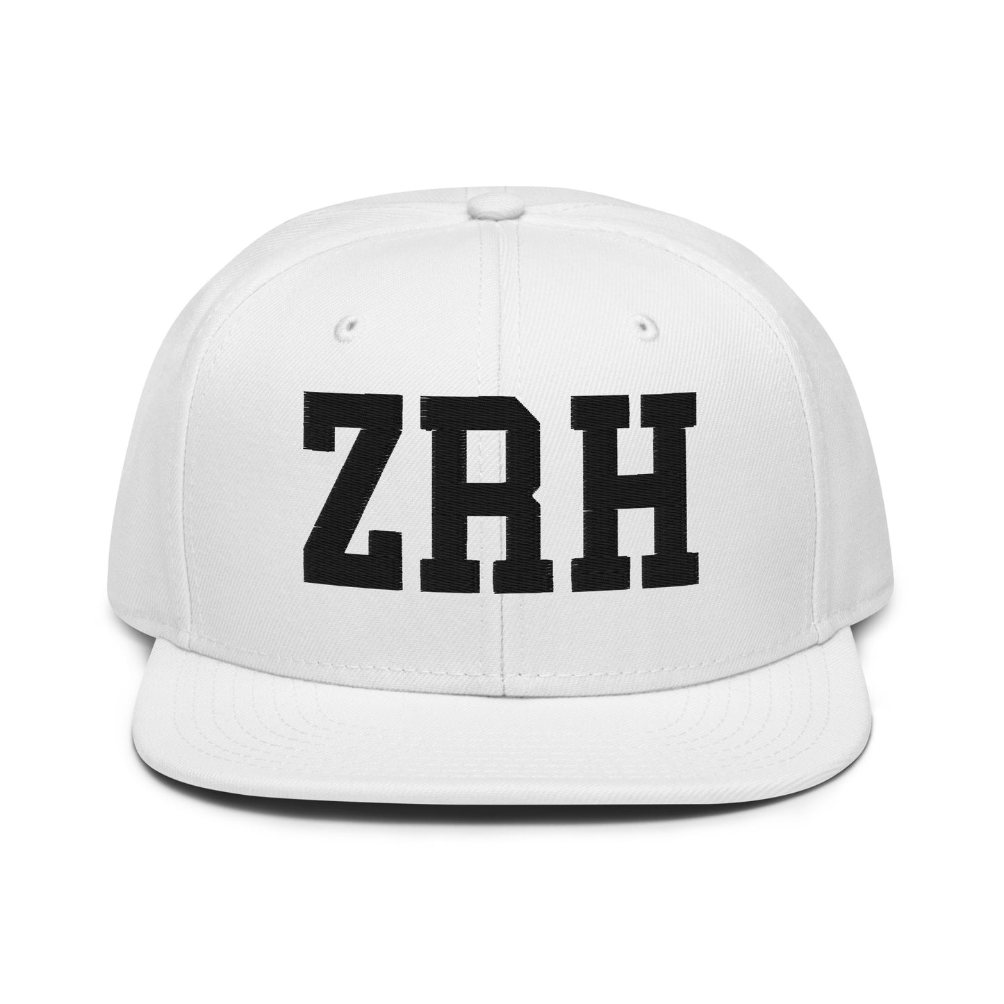 College-Style Wool-Blend Snapback Hat • Black • ZRH Zurich • YHM Designs - Image 26