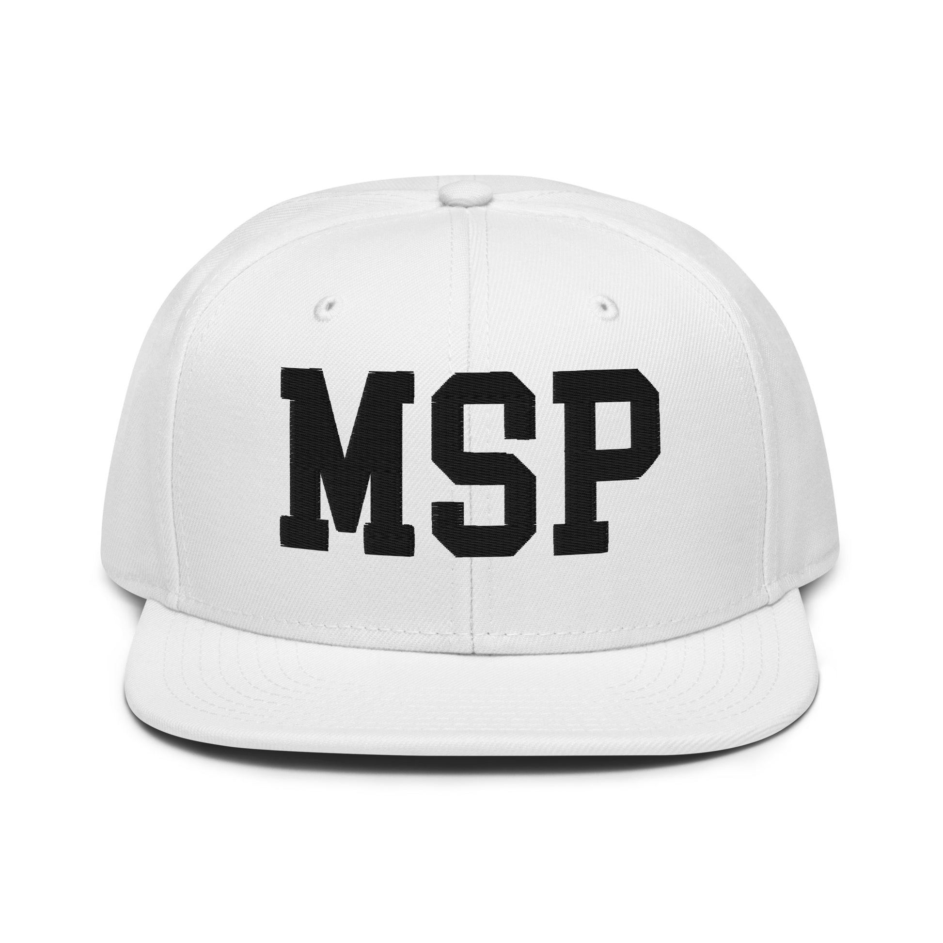 College-Style Wool-Blend Snapback Hat • Black • MSP Minneapolis • YHM Designs - Image 26
