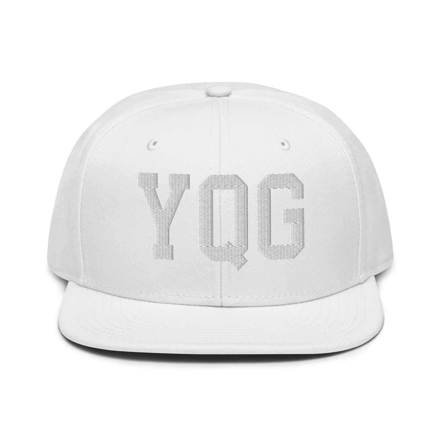 College-Style Wool-Blend Snapback Hat • White • YQG Windsor • YHM Designs - Image 22