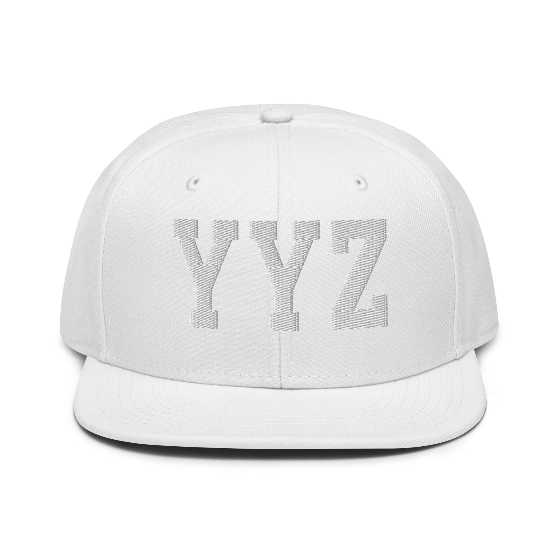 College-Style Wool-Blend Snapback Hat • White • YYZ Toronto • YHM Designs - Image 22