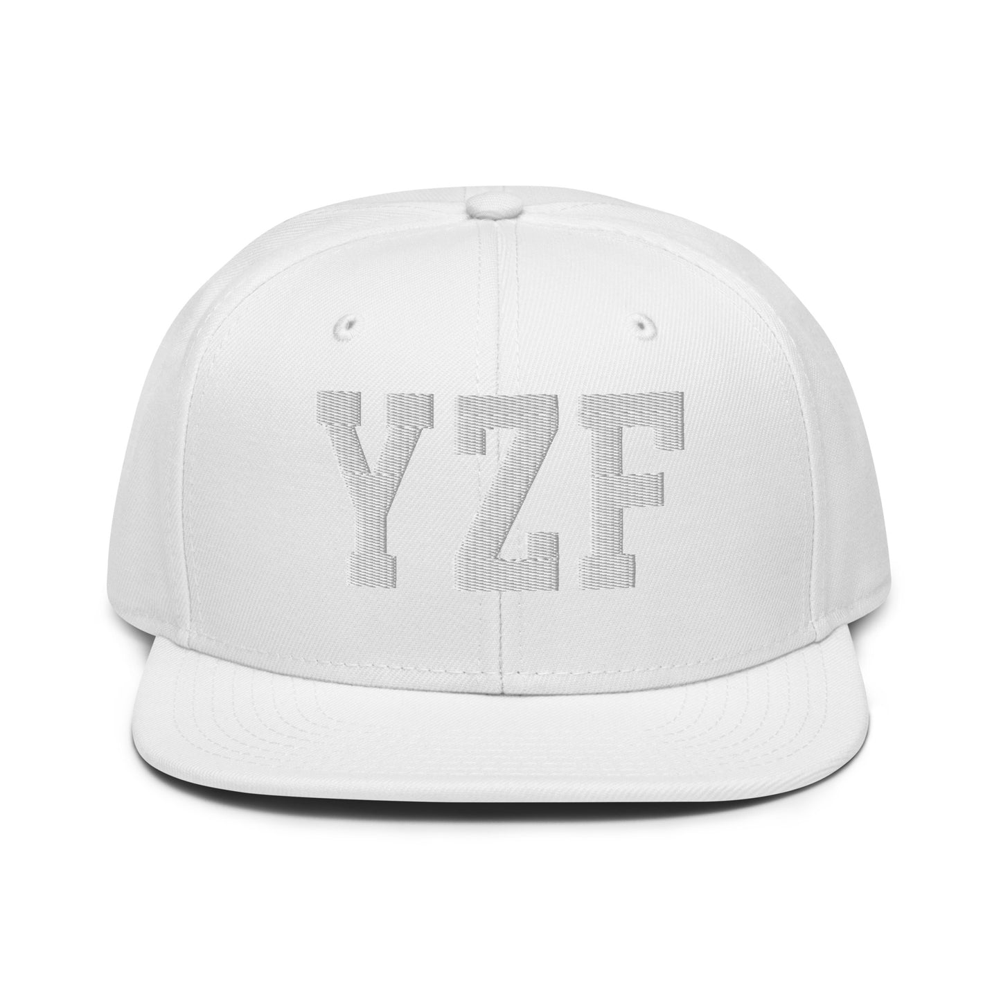 College-Style Wool-Blend Snapback Hat • White • YZF Yellowknife • YHM Designs - Image 22