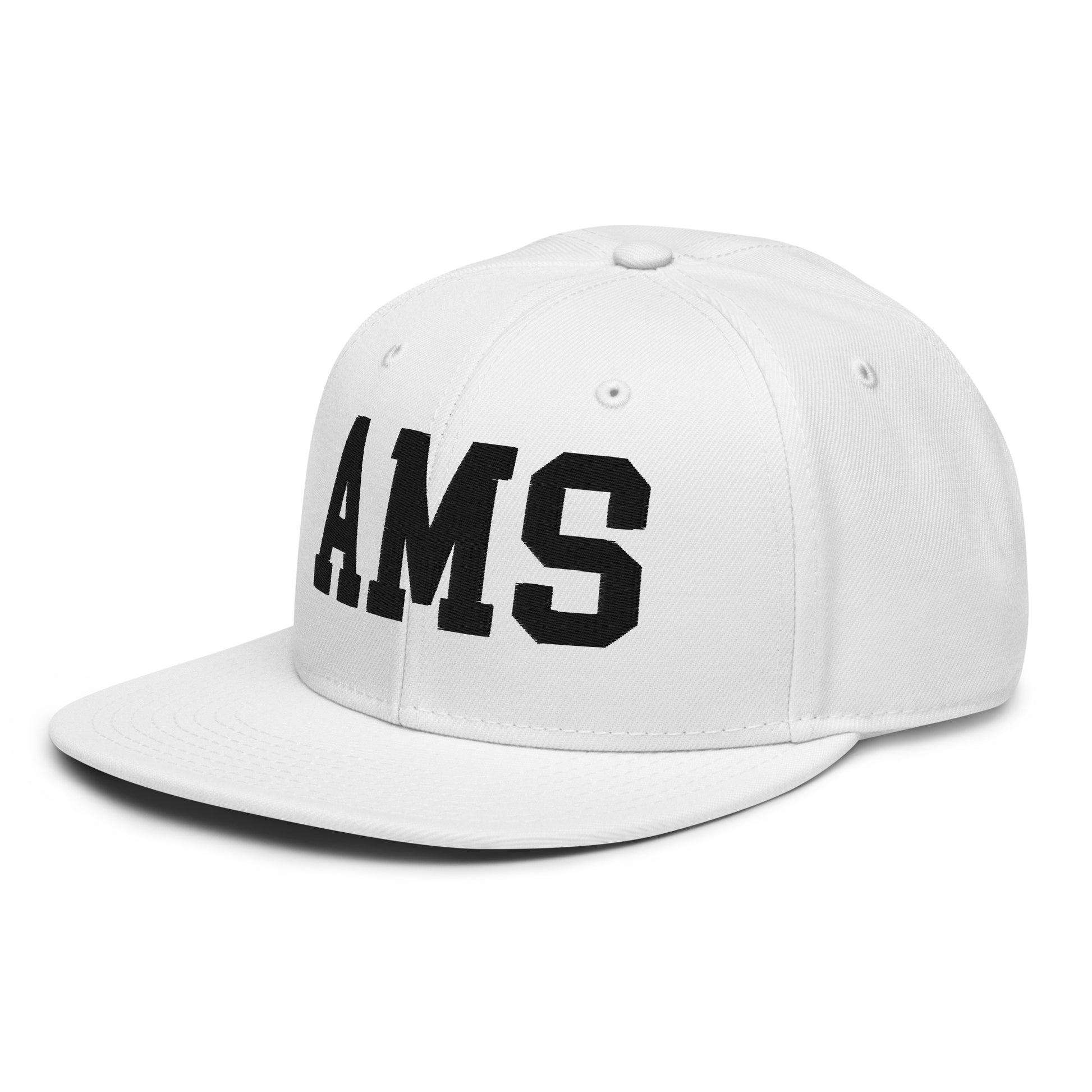 College-Style Wool-Blend Snapback Hat • Black • AMS Amsterdam • YHM Designs - Image 28
