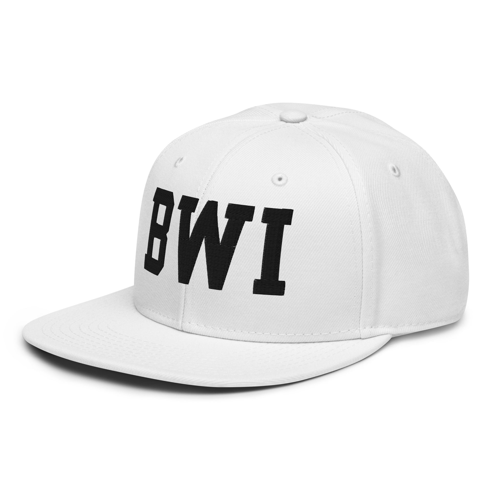 College-Style Wool-Blend Snapback Hat • Black • BWI Baltimore • YHM Designs - Image 28
