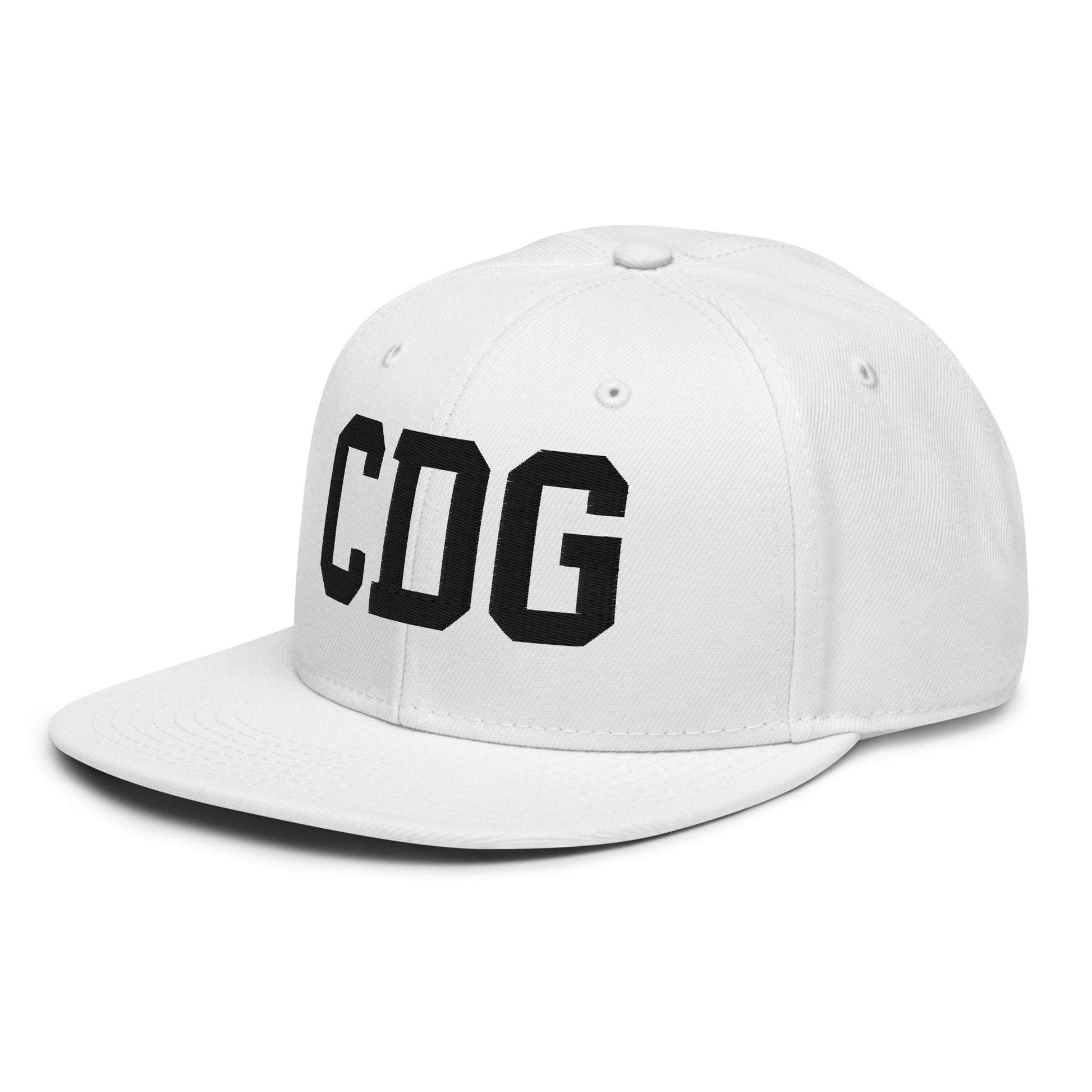 College-Style Wool-Blend Snapback Hat • Black • CDG Paris • YHM Designs - Image 28
