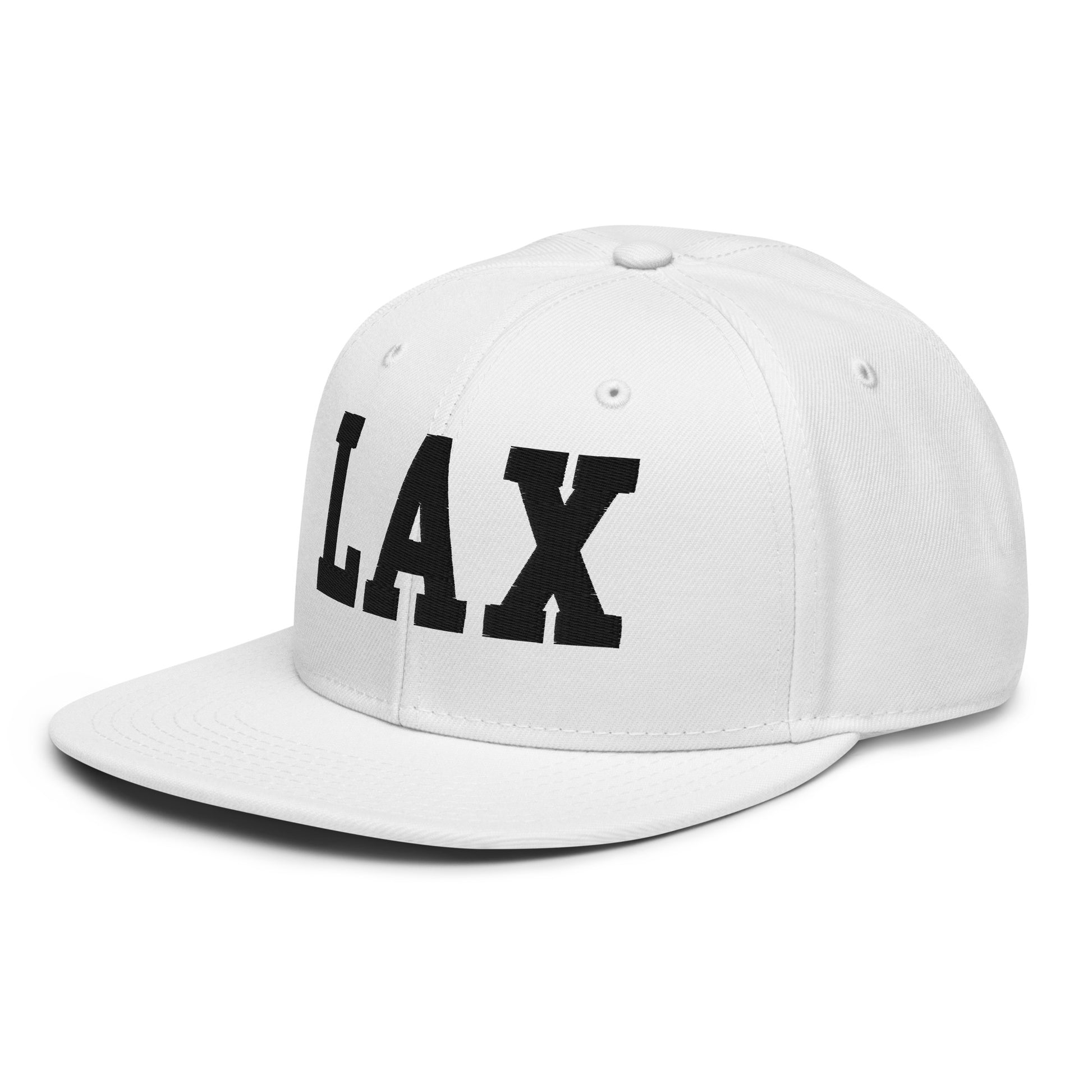 College-Style Wool-Blend Snapback Hat • Black • LAX Los Angeles • YHM Designs - Image 28