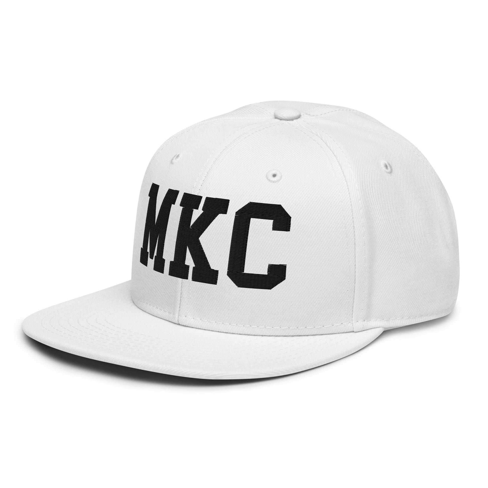 College-Style Wool-Blend Snapback Hat • Black • MKC Kansas City • YHM Designs - Image 28