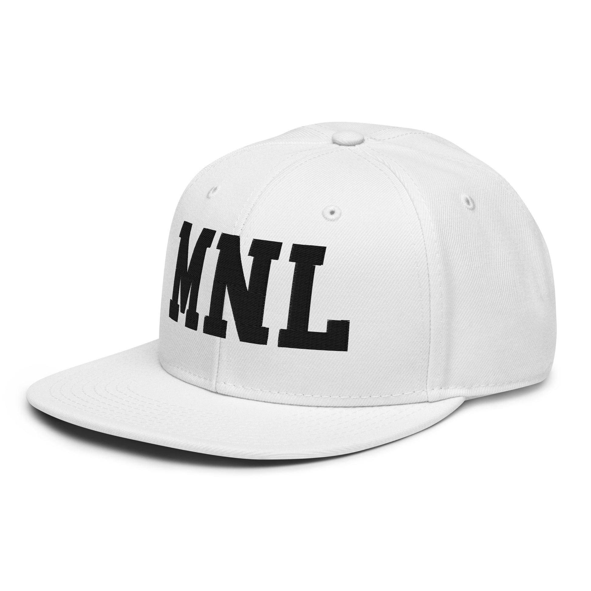 College-Style Wool-Blend Snapback Hat • Black • MNL Manila • YHM Designs - Image 28
