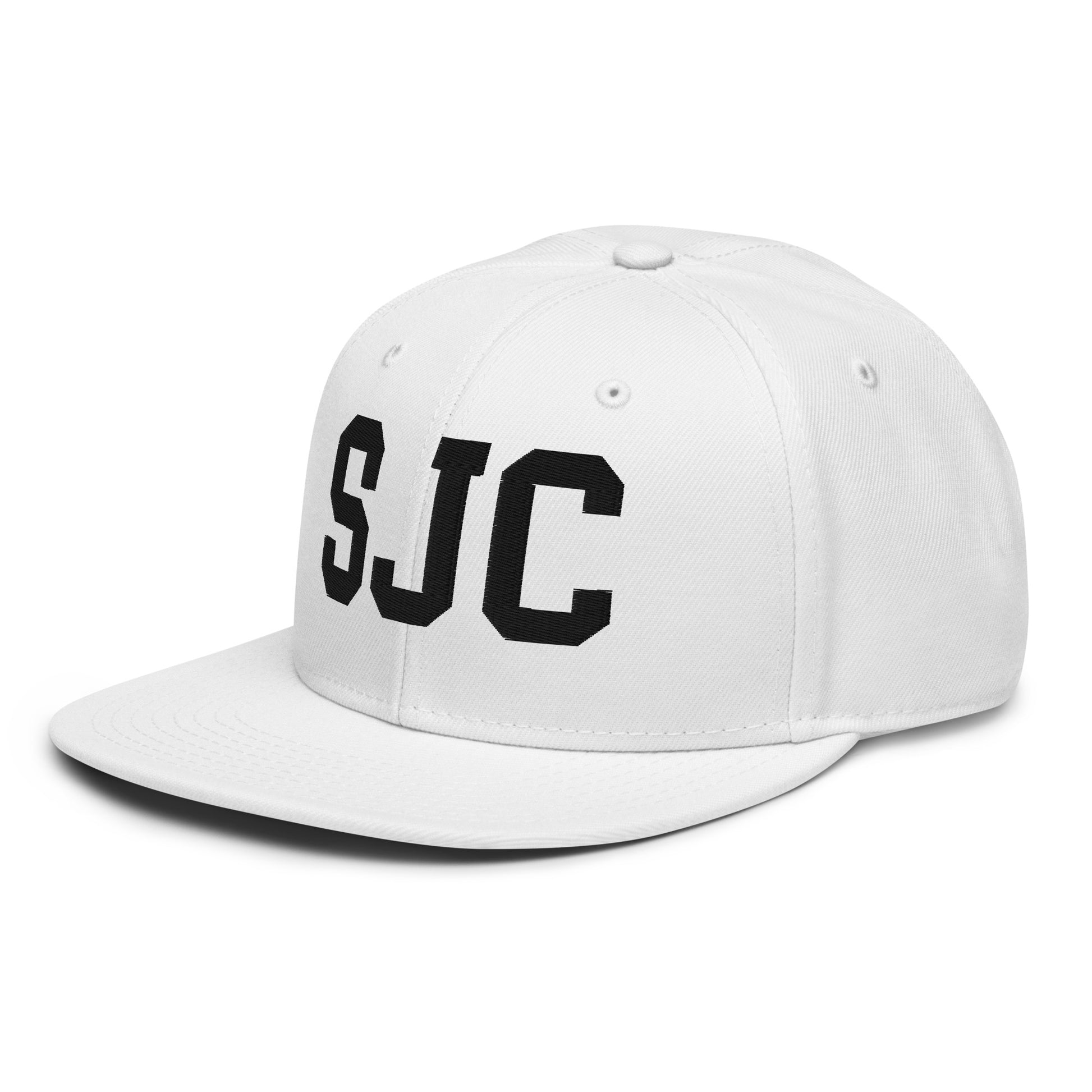 College-Style Wool-Blend Snapback Hat • Black • SJC San Jose • YHM Designs - Image 28