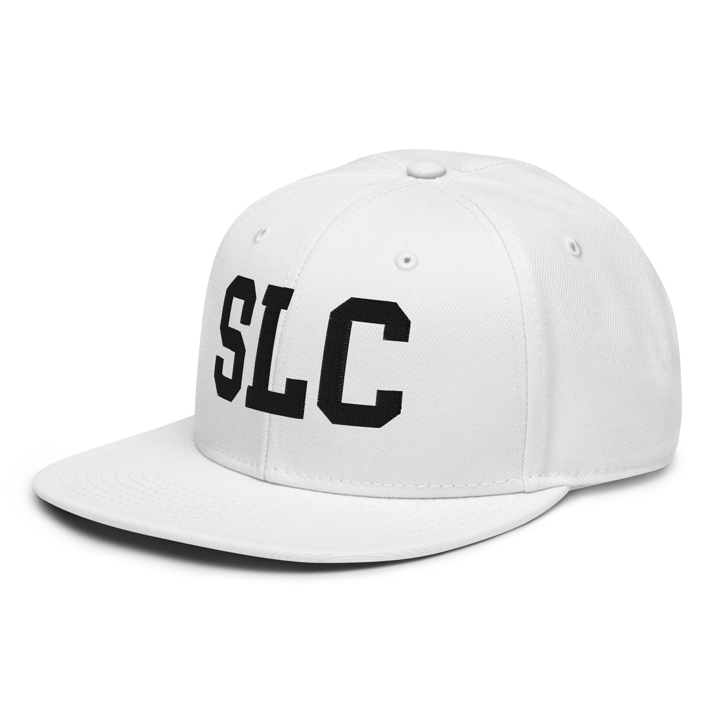 College-Style Wool-Blend Snapback Hat • Black • SLC Salt Lake City • YHM Designs - Image 28