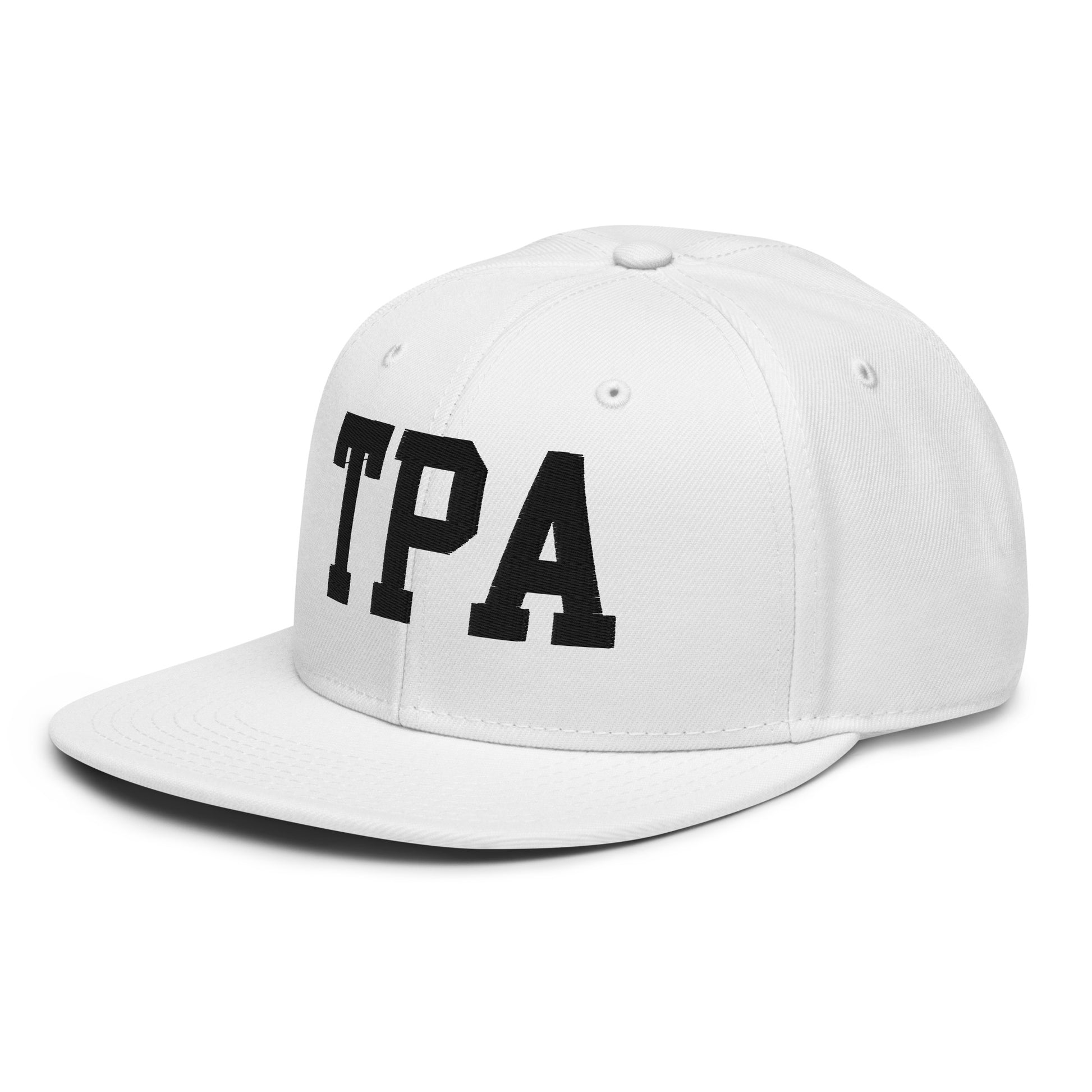 College-Style Wool-Blend Snapback Hat • Black • TPA Tampa • YHM Designs - Image 28