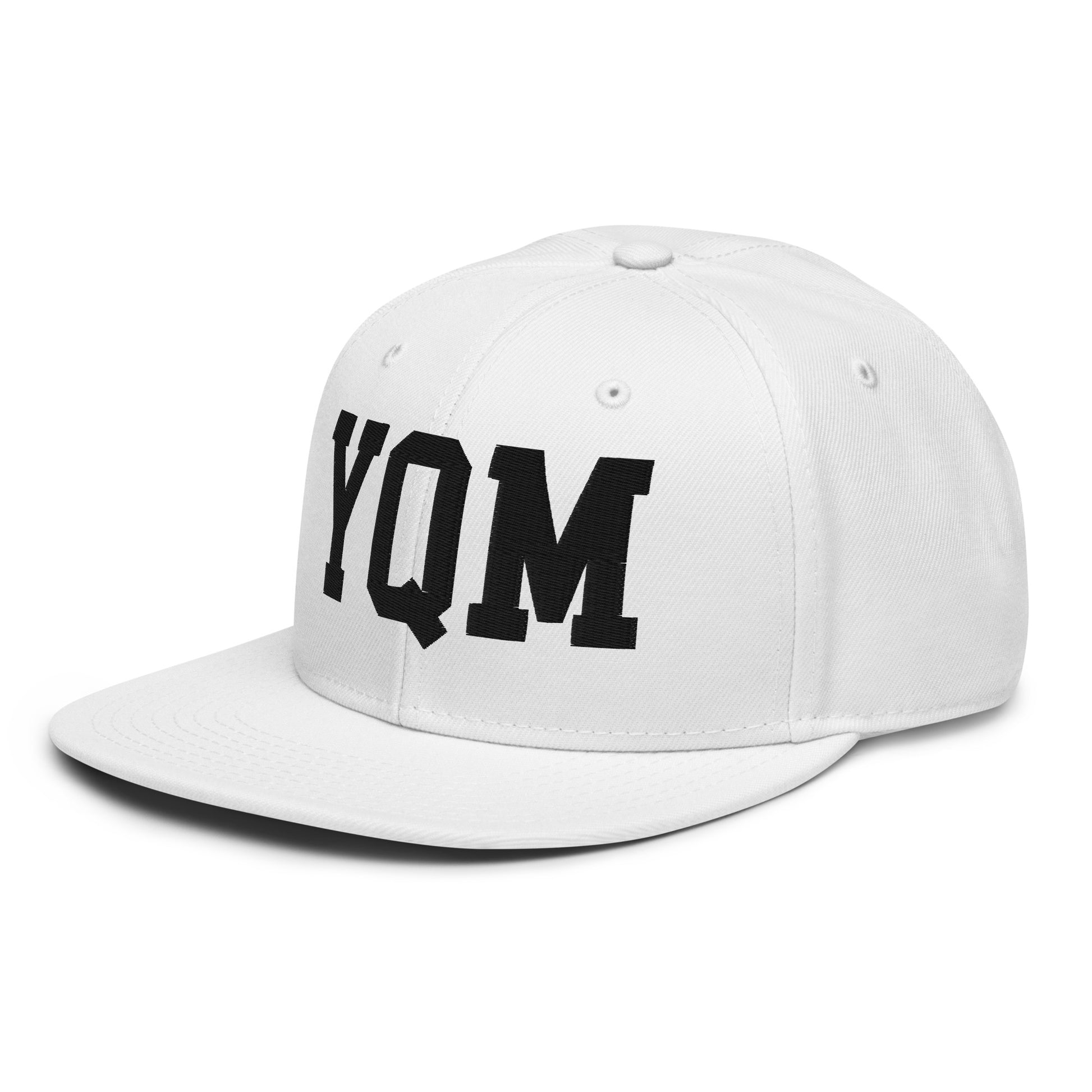 College-Style Wool-Blend Snapback Hat • Black • YQM Moncton • YHM Designs - Image 28