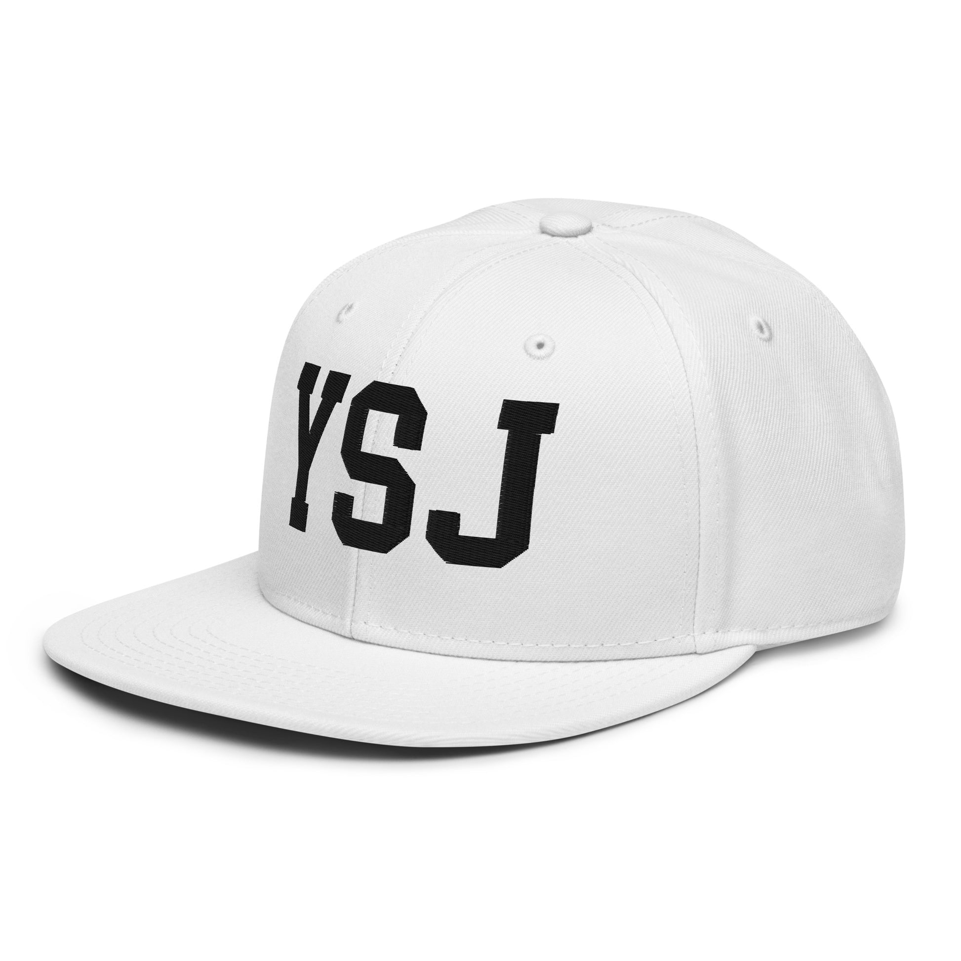 College-Style Wool-Blend Snapback Hat • Black • YSJ Saint John • YHM Designs - Image 28