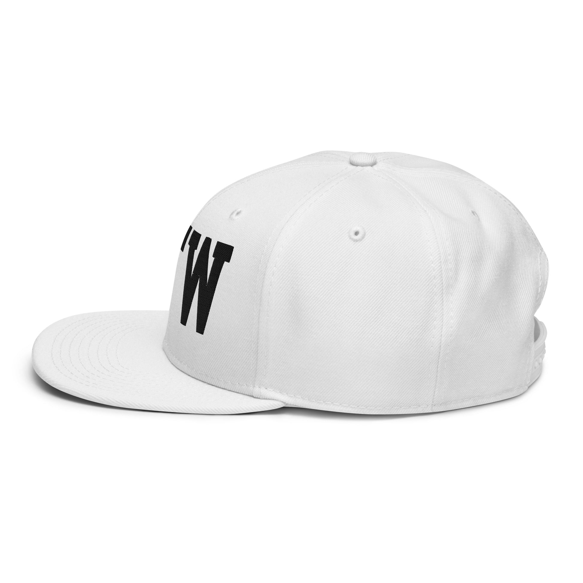 College-Style Wool-Blend Snapback Hat • Black • DTW Detroit • YHM Designs - Image 29