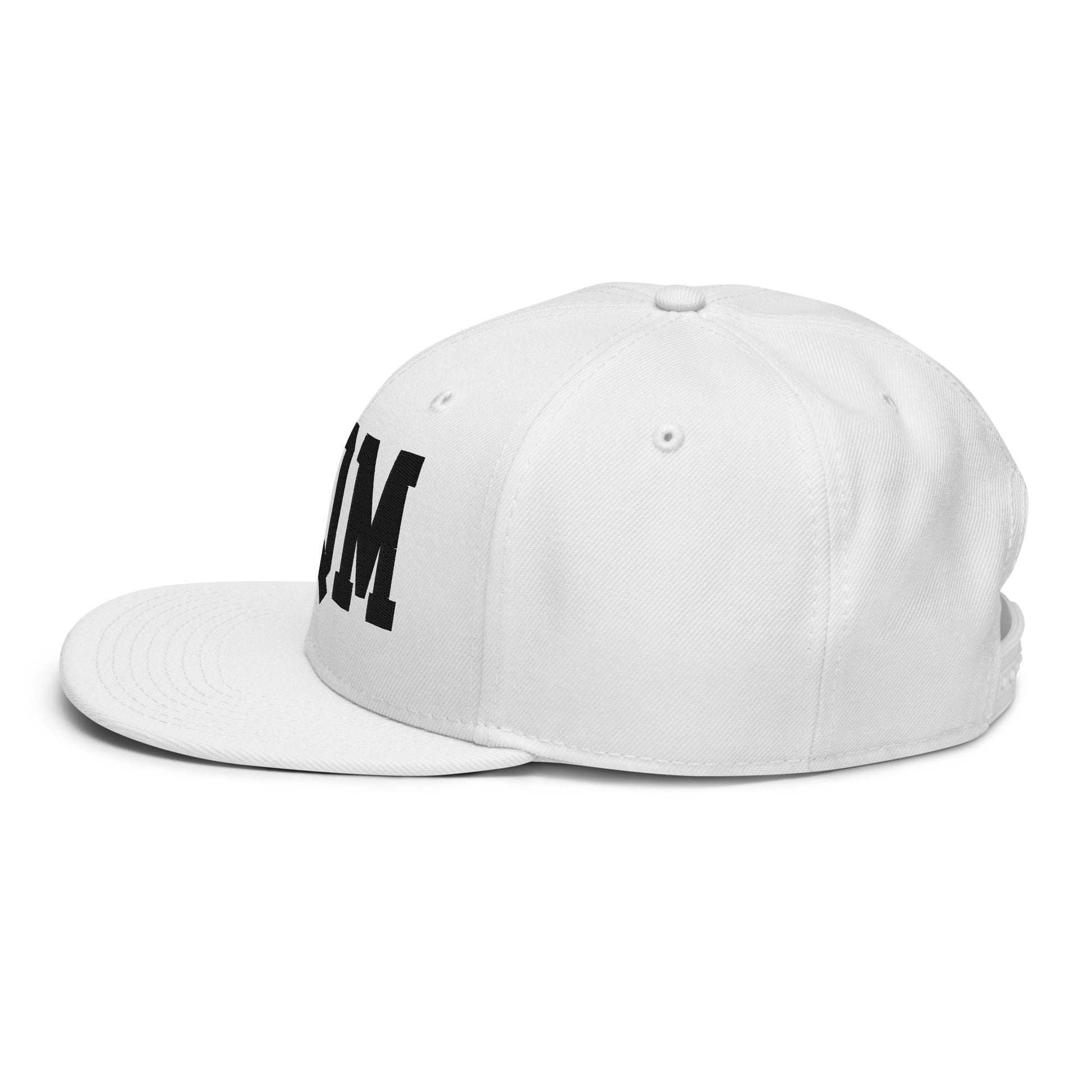 College-Style Wool-Blend Snapback Hat • Black • YQM Moncton • YHM Designs - Image 29