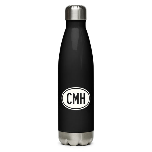 Unique Travel Gift Water Bottle - White Oval • CMH Columbus • YHM Designs - Image 01