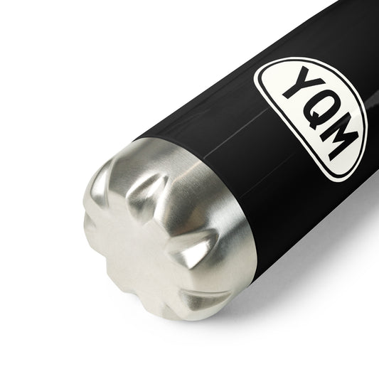 Unique Travel Gift Water Bottle - White Oval • YQM Moncton • YHM Designs - Image 02