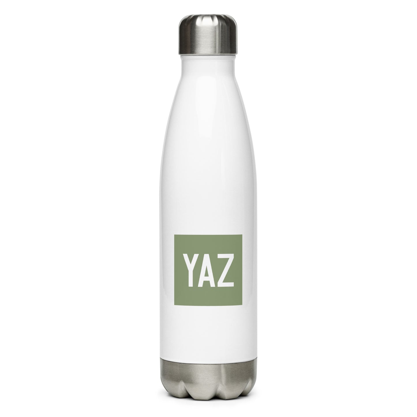YAZ Tofino Water Bottle • Air Force Lettering in Camouflage Green • YHM Designs - Image 01