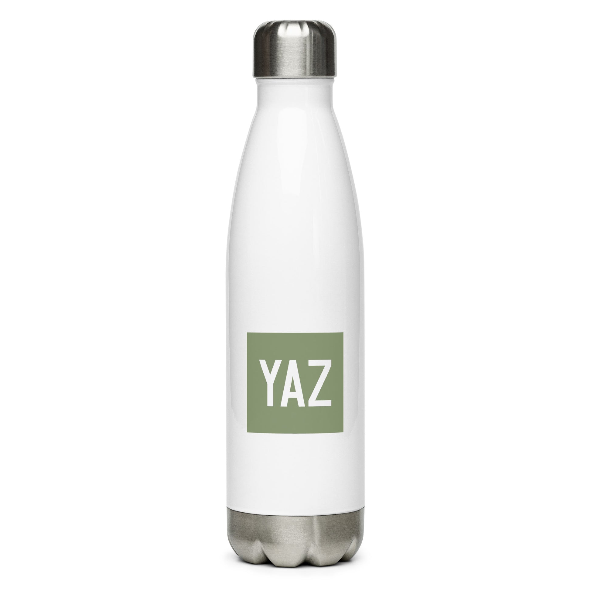 YAZ Tofino Water Bottle • Air Force Lettering in Camouflage Green • YHM Designs - Image 01