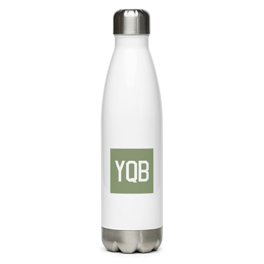 Aviation Gift Water Bottle - Camo Green • YQB Quebec City • YHM Designs - Image 01