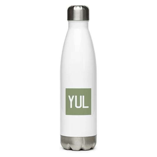 Aviation Gift Water Bottle - Camo Green • YUL Montreal • YHM Designs - Image 01