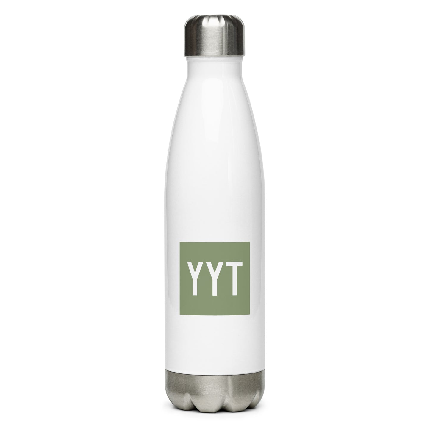 Aviation Gift Water Bottle - Camo Green • YYT St. John's • YHM Designs - Image 01