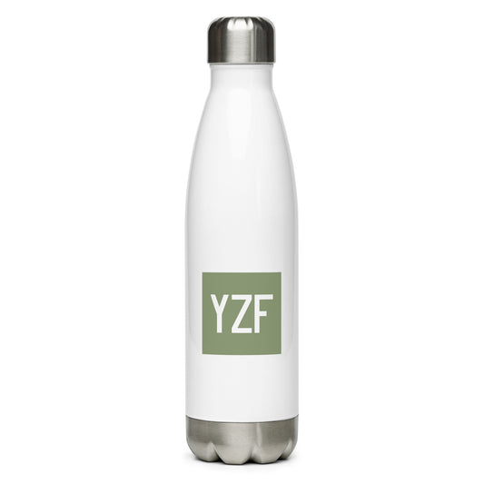 Aviation Gift Water Bottle - Camo Green • YZF Yellowknife • YHM Designs - Image 01