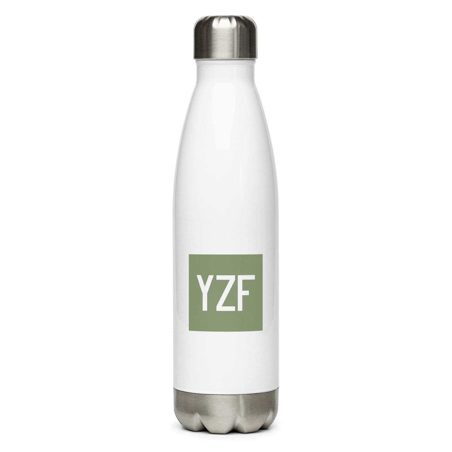 YZF Yellowknife Water Bottle • Air Force Lettering in Camouflage Green • YHM Designs - Image 01