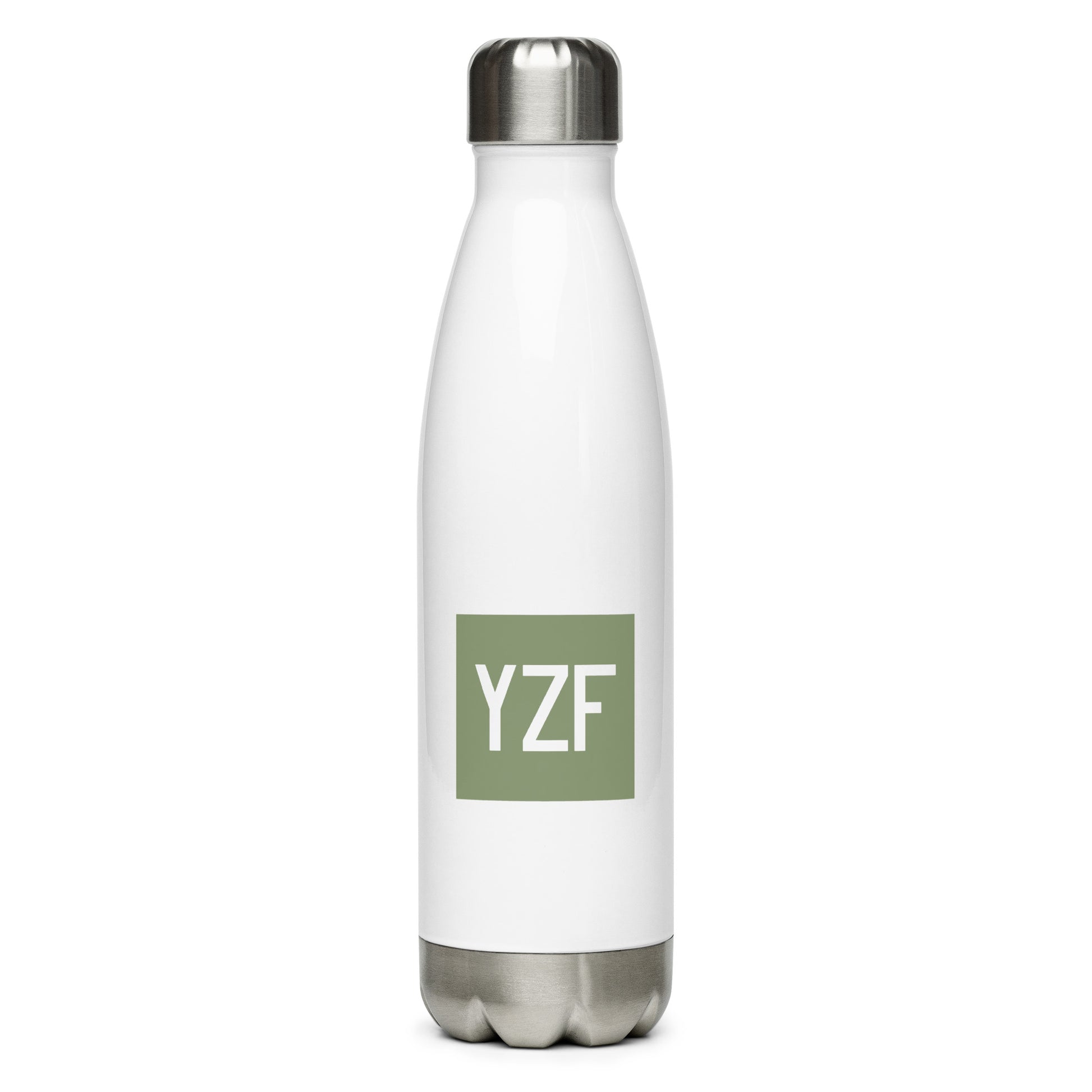 YZF Yellowknife Water Bottle • Air Force Lettering in Camouflage Green • YHM Designs - Image 01