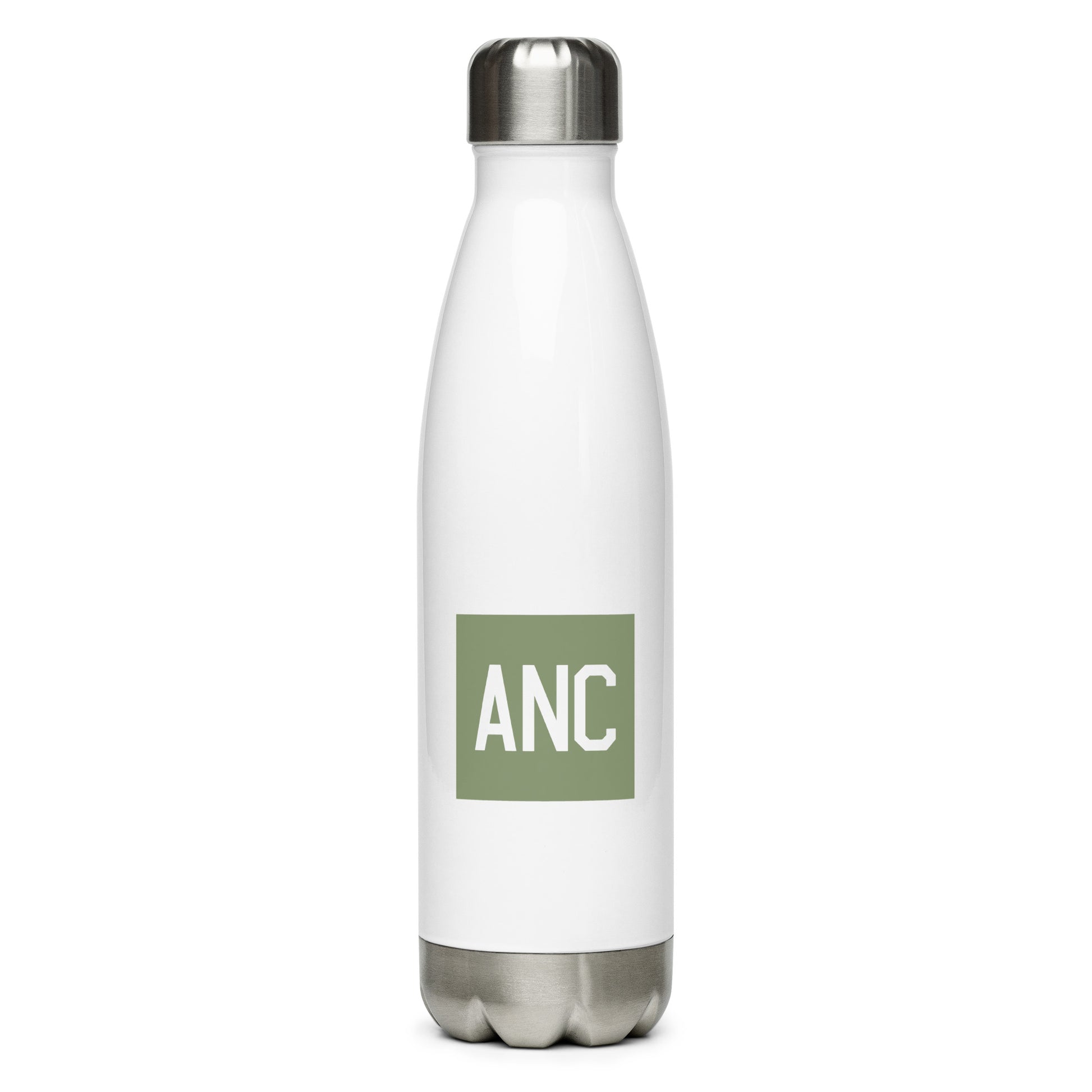 Aviation Gift Water Bottle - Camo Green • ANC Anchorage • YHM Designs - Image 01