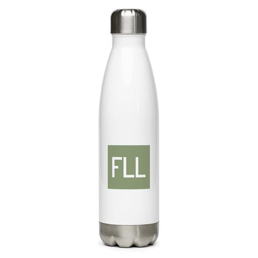 Aviation Gift Water Bottle - Camo Green • FLL Fort Lauderdale • YHM Designs - Image 01