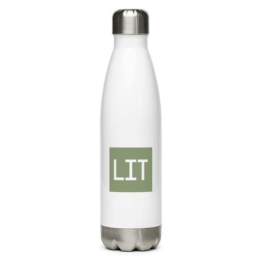 Aviation Gift Water Bottle - Camo Green • LIT Little Rock • YHM Designs - Image 01