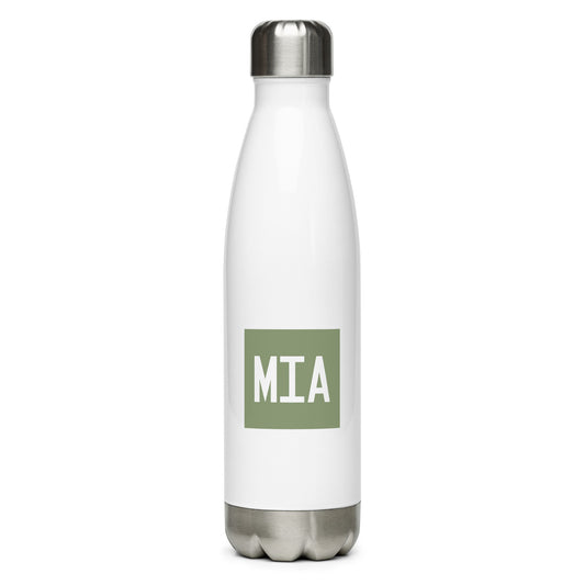 Aviation Gift Water Bottle - Camo Green • MIA Miami • YHM Designs - Image 01