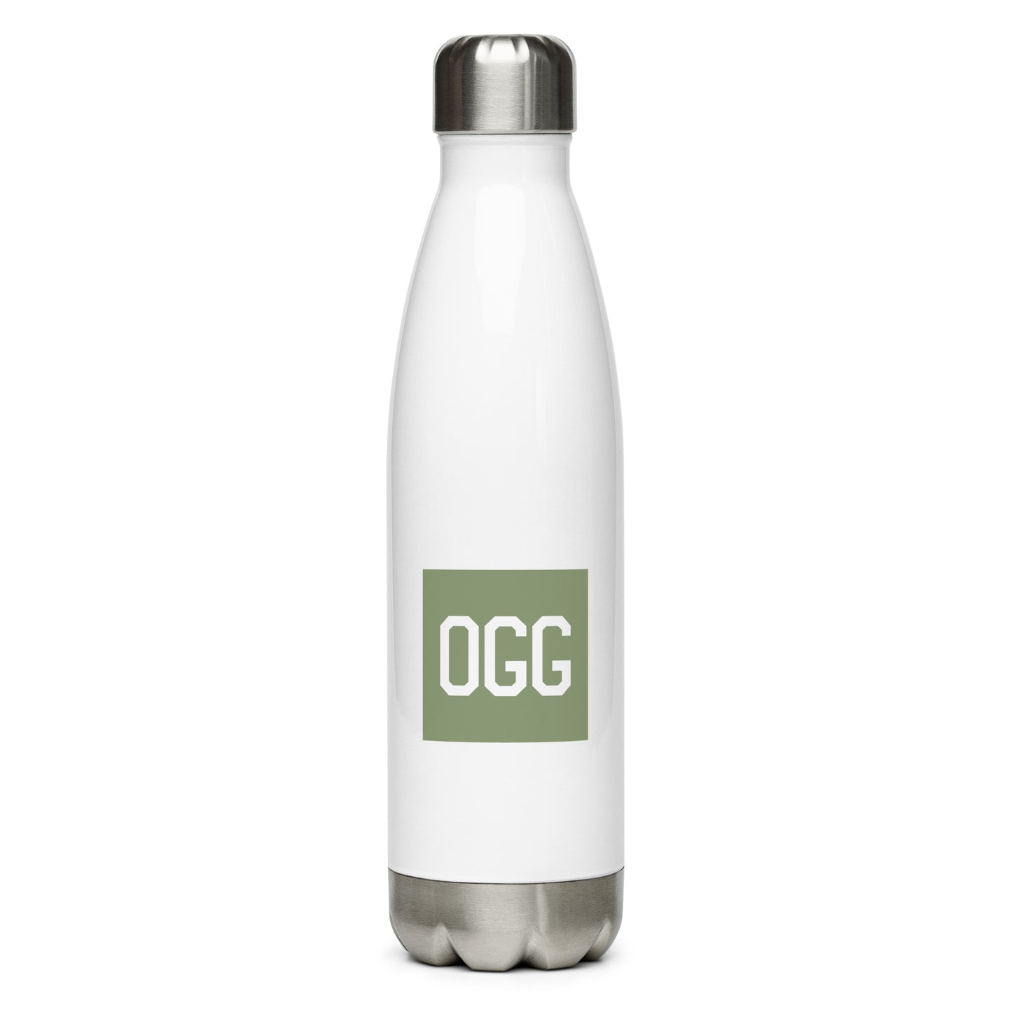 Aviation Gift Water Bottle - Camo Green • OGG Maui • YHM Designs - Image 01