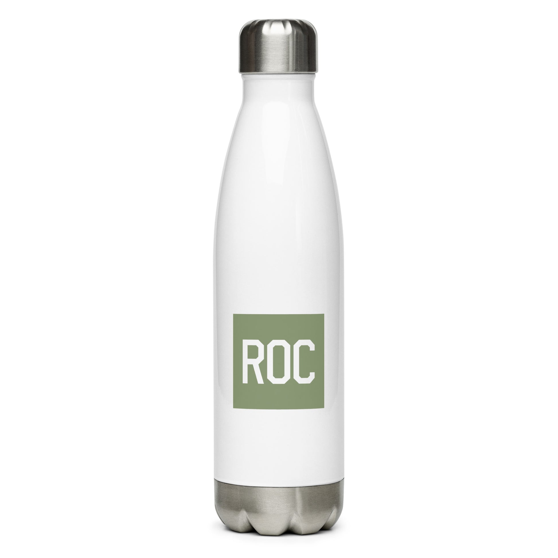 Aviation Gift Water Bottle - Camo Green • ROC Rochester • YHM Designs - Image 01