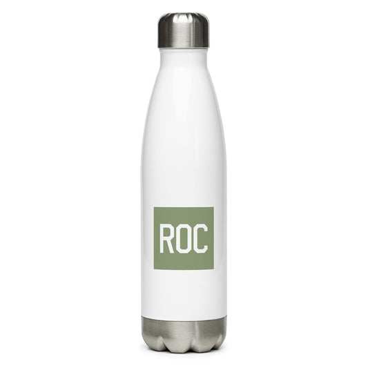 Aviation Gift Water Bottle - Camo Green • ROC Rochester • YHM Designs - Image 01