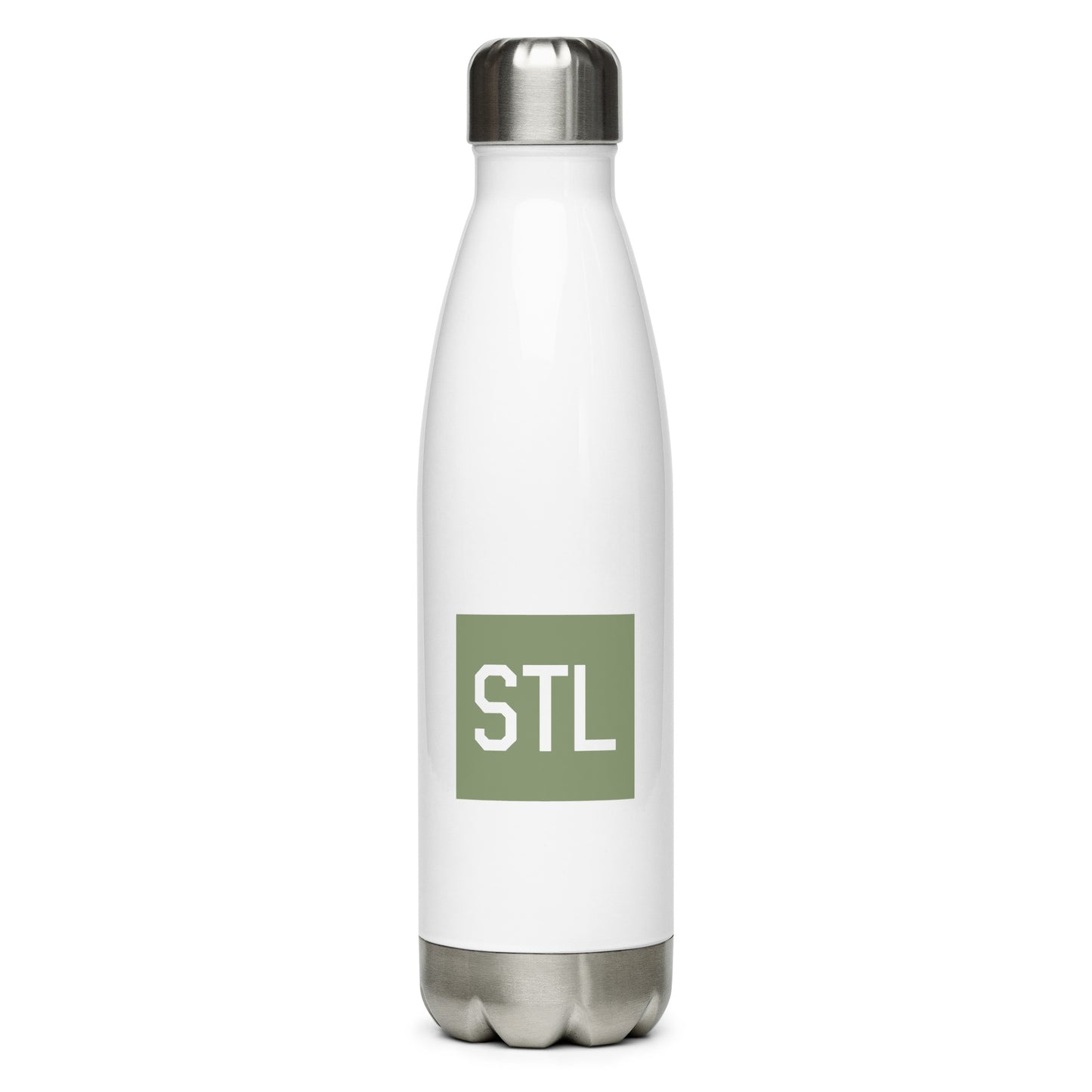 Aviation Gift Water Bottle - Camo Green • STL St. Louis • YHM Designs - Image 01