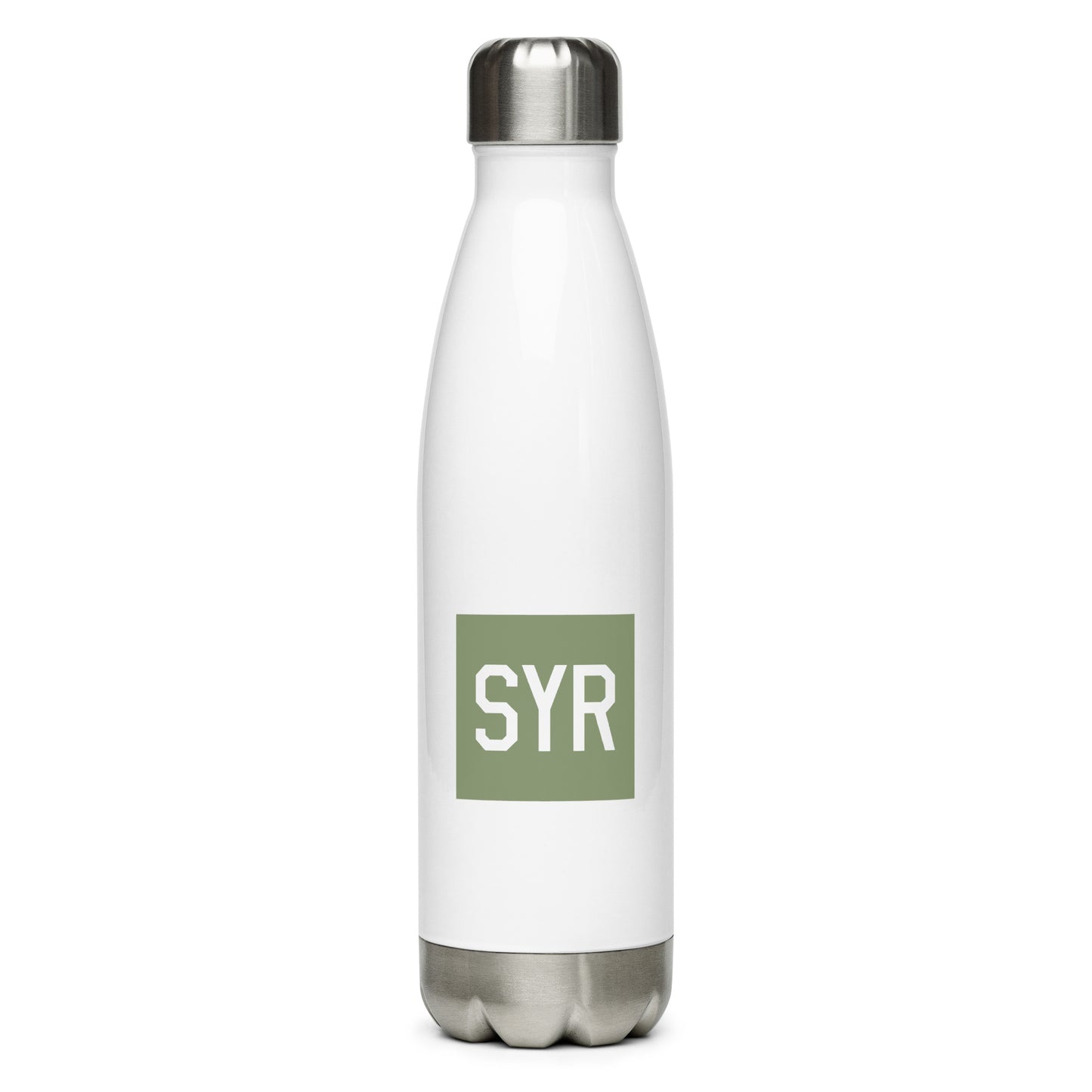 Aviation Gift Water Bottle - Camo Green • SYR Syracuse • YHM Designs - Image 01