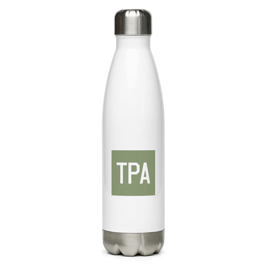 Aviation Gift Water Bottle - Camo Green • TPA Tampa • YHM Designs - Image 01