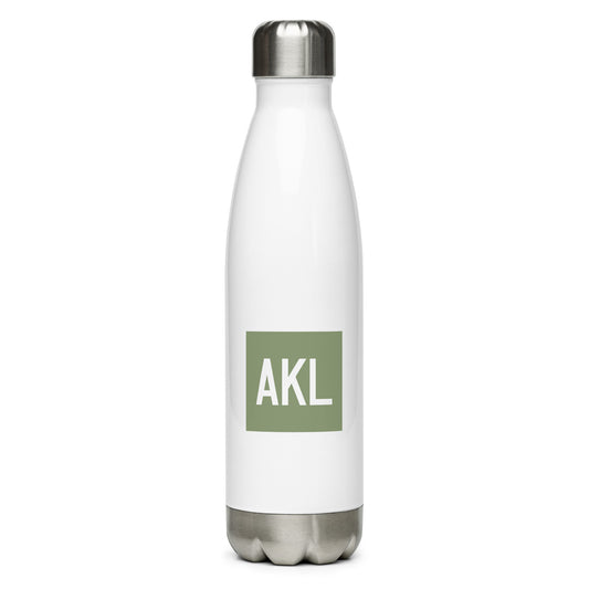 Airport Code Water Bottle - Camo Green • AKL Auckland • YHM Designs - Image 01