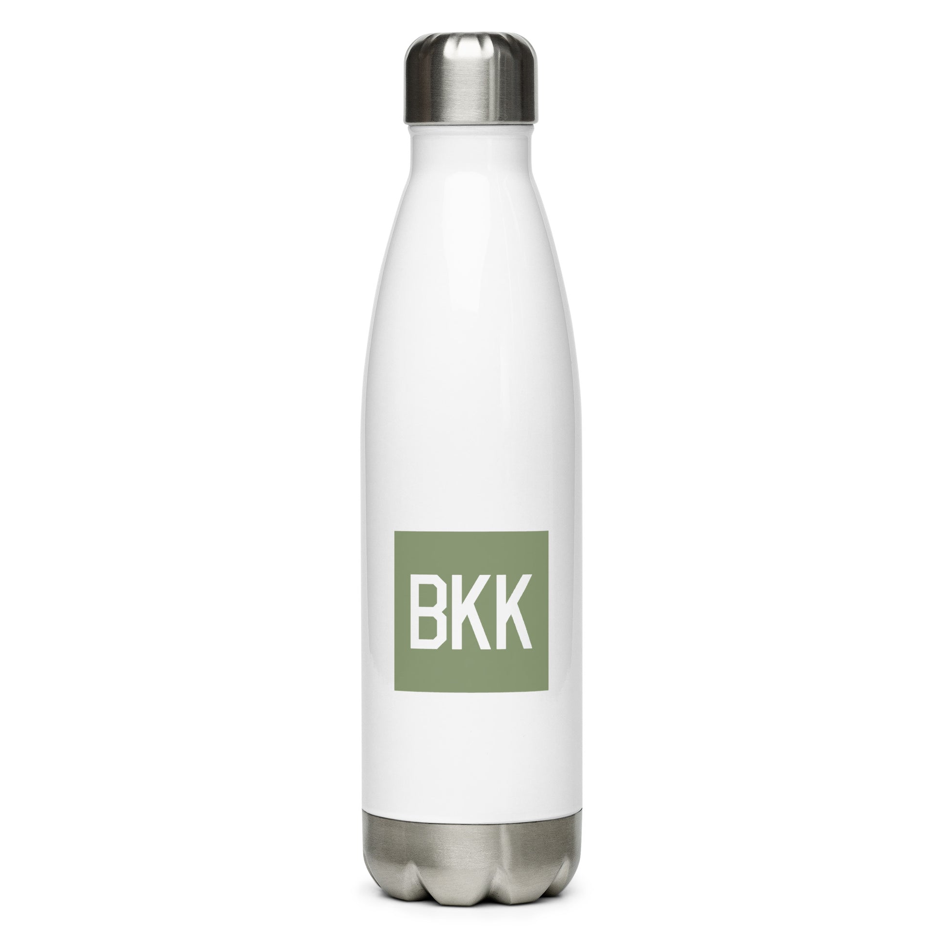Aviation Gift Water Bottle - Camo Green • BKK Bangkok • YHM Designs - Image 01